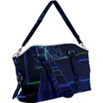 Screen Glitch Broken  Crack  Fracture  Glass Pattern Canvas Crossbody Bag