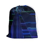 Screen Glitch Broken  Crack  Fracture  Glass Pattern Drawstring Pouch (2XL)