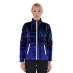 Screen Glitch Broken  Crack  Fracture  Glass Pattern Women s Bomber Jacket