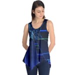 Screen Glitch Broken  Crack  Fracture  Glass Pattern Sleeveless Tunic