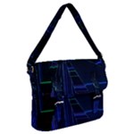 Screen Glitch Broken  Crack  Fracture  Glass Pattern Buckle Messenger Bag