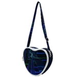 Screen Glitch Broken  Crack  Fracture  Glass Pattern Heart Shoulder Bag