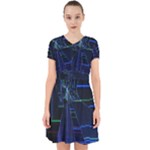 Screen Glitch Broken  Crack  Fracture  Glass Pattern Adorable in Chiffon Dress