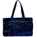 Screen Glitch Broken  Crack  Fracture  Glass Pattern Canvas Work Bag