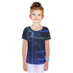 Screen Glitch Broken  Crack  Fracture  Glass Pattern Kids  One Piece Tee