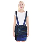 Screen Glitch Broken  Crack  Fracture  Glass Pattern Braces Suspender Skirt