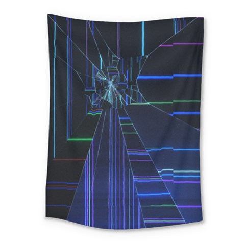 Screen Glitch Broken  Crack  Fracture  Glass Pattern Medium Tapestry from ArtsNow.com