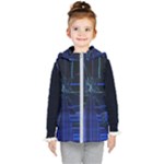 Screen Glitch Broken  Crack  Fracture  Glass Pattern Kids  Hooded Puffer Vest