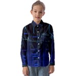 Screen Glitch Broken  Crack  Fracture  Glass Pattern Kids  Long Sleeve Shirt