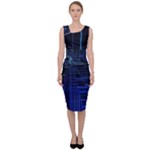 Screen Glitch Broken  Crack  Fracture  Glass Pattern Sleeveless Pencil Dress