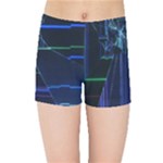 Screen Glitch Broken  Crack  Fracture  Glass Pattern Kids  Sports Shorts