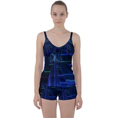 Tie Front Two Piece Tankini 