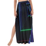 Screen Glitch Broken  Crack  Fracture  Glass Pattern Maxi Chiffon Tie-Up Sarong