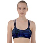 Screen Glitch Broken  Crack  Fracture  Glass Pattern Line Them Up Sports Bra