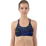 Screen Glitch Broken  Crack  Fracture  Glass Pattern Back Web Sports Bra