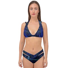 Double Strap Halter Bikini Set 