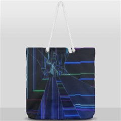 Full Print Rope Handle Tote (Large) 