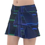 Screen Glitch Broken  Crack  Fracture  Glass Pattern Classic Tennis Skirt