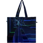 Screen Glitch Broken  Crack  Fracture  Glass Pattern Canvas Travel Bag