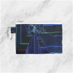 Screen Glitch Broken  Crack  Fracture  Glass Pattern Canvas Cosmetic Bag (Small)