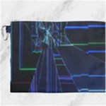 Screen Glitch Broken  Crack  Fracture  Glass Pattern Canvas Cosmetic Bag (XXXL)