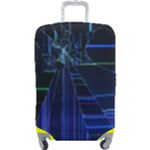 Screen Glitch Broken  Crack  Fracture  Glass Pattern Luggage Cover (Large)