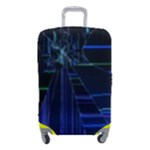 Screen Glitch Broken  Crack  Fracture  Glass Pattern Luggage Cover (Small)