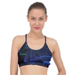 Screen Glitch Broken  Crack  Fracture  Glass Pattern Basic Training Sports Bra