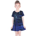 Screen Glitch Broken  Crack  Fracture  Glass Pattern Kids  Simple Cotton Dress