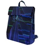 Screen Glitch Broken  Crack  Fracture  Glass Pattern Flap Top Backpack