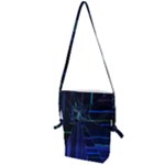 Screen Glitch Broken  Crack  Fracture  Glass Pattern Folding Shoulder Bag