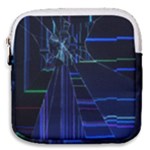 Screen Glitch Broken  Crack  Fracture  Glass Pattern Mini Square Pouch