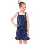 Screen Glitch Broken  Crack  Fracture  Glass Pattern Kids  Overall Dress