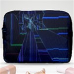 Screen Glitch Broken  Crack  Fracture  Glass Pattern Make Up Pouch (Large)