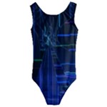 Screen Glitch Broken  Crack  Fracture  Glass Pattern Kids  Cut-Out Back One Piece Swimsuit