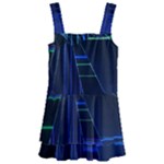 Screen Glitch Broken  Crack  Fracture  Glass Pattern Kids  Layered Skirt Swimsuit