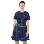 Screen Glitch Broken  Crack  Fracture  Glass Pattern Sailor Dress