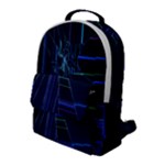 Screen Glitch Broken  Crack  Fracture  Glass Pattern Flap Pocket Backpack (Large)