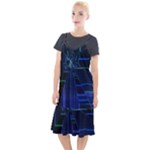 Screen Glitch Broken  Crack  Fracture  Glass Pattern Camis Fishtail Dress