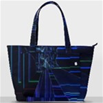 Screen Glitch Broken  Crack  Fracture  Glass Pattern Back Pocket Shoulder Bag 