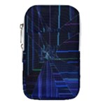 Screen Glitch Broken  Crack  Fracture  Glass Pattern Waist Pouch (Large)