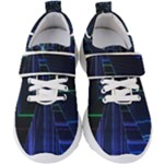 Screen Glitch Broken  Crack  Fracture  Glass Pattern Kids  Velcro Strap Shoes