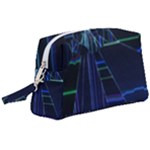 Screen Glitch Broken  Crack  Fracture  Glass Pattern Wristlet Pouch Bag (Large)