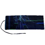 Screen Glitch Broken  Crack  Fracture  Glass Pattern Roll Up Canvas Pencil Holder (S)