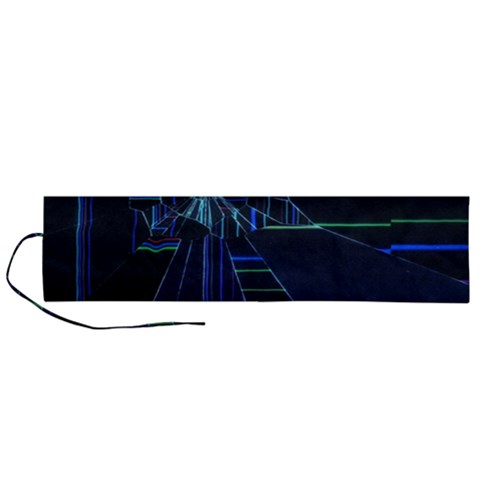 Screen Glitch Broken  Crack  Fracture  Glass Pattern Roll Up Canvas Pencil Holder (L) from ArtsNow.com