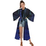 Screen Glitch Broken  Crack  Fracture  Glass Pattern Maxi Kimono