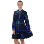 Screen Glitch Broken  Crack  Fracture  Glass Pattern All Frills Chiffon Dress