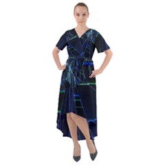 Front Wrap High Low Dress 