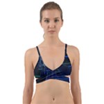 Screen Glitch Broken  Crack  Fracture  Glass Pattern Wrap Around Bikini Top