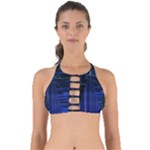 Screen Glitch Broken  Crack  Fracture  Glass Pattern Perfectly Cut Out Bikini Top